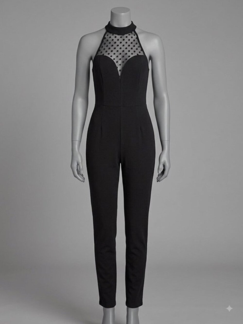 Nasty Gal Jumpsuit Sweetheart Neckline High neck Black M - Picture 1 of 7